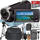 Sony HDR-CX405 HD Video Recording Handycam Camcorder with SanDisk 32GB Micro Memory Card + Charger + Case + Tripod + ZeeTech Accessory Bundle