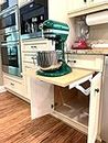 Wood Technology Kitchen Appliance Lift, White, with Self-Locking Spring Mechanism for Heavy Appliance Storage and Space Savings