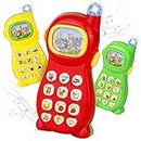 zest 4 toyz Plastic Baby Learning Mobile Phone with Projection & Music Telephone Cartoon Phone for Kids 3 Years + Multicolor (Pack of 1) Random Color Dispatch