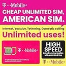 T-Mobile Prepaid USA SIM Card (7 Day) | 5G/4G-LTE Unlimited High Speed Data/Calls/Texts/Hotspot (US Mainland/Hawaii) Prepaid SIM Card