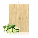 Wooden Chopping Board Strong Bamboo Cutting Board with Convenient Hanging Eyelet Perfect for Meat Fruits Vegetables Cheese Breads Restaurants Hotels Home Kitchen Accessories Natural 24x34Cm (1pc)