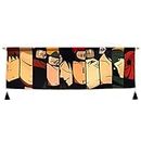 COSPLAY STUDIO Anime Ninja Poster, 16 x 48 inches Wall Art with Wooden Hanging Rod, Unique Design Tapestry Decoration for Room