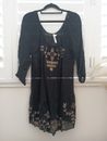 Seafolly black Sheer beach Cover Up Dress Size M