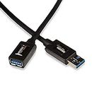 Amazon Basics USB Type A 3.0-Verlängerungskabel A-Stecker auf A-Buchse, 2 m, Schwarz