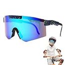 Kids P-V Polarized Cycling Sunglasses for Boys Girls UV400 Polarized Sunglasses for Riding Fishing Running (Kid-I12)