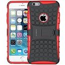 iPhone 6 Case, iPhone 6s Case,ALDHOFA Protective Phone Case,Dual Layer TPU Hard Case with Kickstand for iPhone 6/6S Case - Red