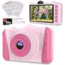 Coolwill Kids Camera for Kids 3-10 Year Olds, 12MP HD Kids Digital Camera with 3.5'' Large Screen & 8X Digital Zoom, Children Camera Toys for Boys Girls with 32G TF Card, Kids Birthday Gifts