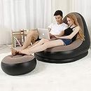JKMJ MART Inflatable Lounge Chair for Adults Foldable Air Couch Sofa for Gaming Bedroom Indoor Outdoor Random Colour