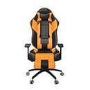 REKART Ergonomic Gaming Chair with Footrest, P.U Moulded Foam, Adjustable Arm Rest | Multi-Functional Office Chair | 175 Degree Recline Comfortable & Durable | MF1 Orange