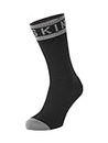 SEALSKINZ Unisex Waterproof Warm Weather Mid length Sock with Hydrostop, Black/Grey, Medium