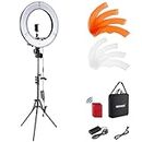 Neewer Camera Photo Video Lightning Kit: 18 inches/48 centimeters Outer 55W 5500K Dimmable LED Ring Light, Light Stand, Bluetooth Receiver for Smartphone, Youtube, Vine Self-Portrait Video Shooting