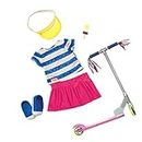 Our Generation – 46 cm Puppenkleidung – Sportliches Outfit – Scooter Zubehör – Oberteil & Rock – Spielzeug für Kinder ab 3 Jahren ��– Summer Girl