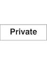 Caledonia Signs 27014G "Private" Sign, Self Adhesive Vinyl, 300 mm x 100 mm