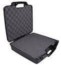 CASEMATIX Hard Travel Case with Foam and Padlock Rings - Customizable Foam Fits Pico Mobile Projectors, Recorders, Microphones and More Small Electronics & Accessories up to 13.25" x 10.5" x 2"