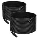 DMX Cable 50 ft, 2 Pack Flexible 3 Pin Signal XLR Male to Female DMX Cable Wire, Suitable for Stage Lighting Signal XLR Connection Stage Light Cables for Par Light Input & Output