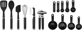 KitchenAid Classic Tool and Gadget Set, 15-Piece, Cooking Utensils, Black