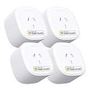 meross Smart Plug WiFi Outlet Works with Apple HomeKit, Siri, Alexa, Google Home, Smart Socket with Timer Function, Remote Control, No Hub Required - 4 Pack