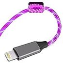 iPhone Charger, LED Lightning Cable [Apple MFi Certified ] USB Charging/Sync Lightning Cord Compatible with iPhone SE 11 11 Pro 11 Pro Max Xs MAX XR X 8 7 6S 6, iPad and More (6 ft, Purple)