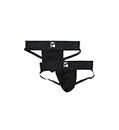 McDavid Men's Athletic Supporter Jockstrap, Lightweight & Protective Design with Wide Waistband for Comfort & Support, Cup Not Included, Black, Adult S, 2-Pack
