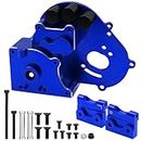 Vgoohobby Aluminum Transmission Case Gearbox Housing Cover w/Motor Plate Compatible with 1/10 Traxxas Slash 2WD Rustler Stampede Bandit 2WD RC Car Replace 3691 (Blue)