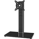Single LCD Computer Monitor Free-Standing Desk Stand Mount Riser for 13 inch to 32 inch screen with Swivel, Height Adjustable, Rotation, Vesa Base Stand Holds One (1) Screen up to 77Lbs(HT05B-001))