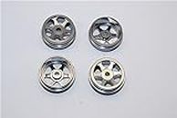 GPM For XMods Evolution Touring Upgrade Parts Aluminum Front & Rear Sinkage Rims (6 Poles) - 4Pcs (Ridge) Gray Silver