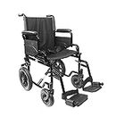 PEPE - Rollstuhl Faltbar Leicht, Faltbarer Transportrollstuhl, Transit Rollstuhl für Ältere Menschen, Outdoor Rollstuhl, Stahl Rollstühle mit Fußstütze, Rollstuhl für Behinderte