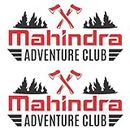 CarMetics Mahindra Adventure Club Sticker for Mahindra TUV 300 Black Red 2Pcs � car Adventure Stickers Decal Mahindra Exterior Graphics Accessories