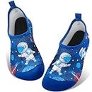 Water Shoes for Kids Space Beach Shoes Quick Dry Boys Swim Shoes Lightweight Soft Mesh Toddler Non-Slip Barefoot Aqua Shoes for Pool sea Surf Diving
