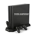 New World PS4 Pro Vertical Stand Cooling Fan Dock USB Hub for PS4 Pro Console