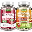 Ultimate Urinary Tract Health Bundle – D Mannose and Liposomal Vitamin C, with Cranberry, Ascorbyl Palmitate, Enhanced Absorption Formula, Detox, Dietary Supplement, Bladder Support