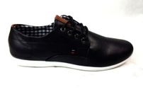 Mens Shoes Casual Black Faux Leather Trainer Formal Shoes UK 7 8 9 10 11 12 Mens