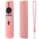 Oboe Silicone Tv Remote Cover Compatible with Redmi Tv 4k Ultra 43 inch/Xiaomi OLED Series 55 inch/Xiaomi 5A Series 32/40/43 inch Tv Remote Protective Case with Loop (Pink) [Remote NOT Included]