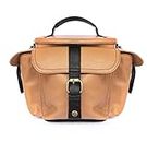 Genuine Leather Bag for Canon PowerShot SX510 HS 12.1 MP CMOS DSLR Camera (#MN_TAN)