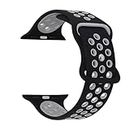 Amazon Basics Sport Band Compatible with Apple Watch Band 38mm 40mm 41mm 45mm 44mm 42mm for Women Men,Soft Silicone Sport Breathable Wristband Replacement Strap Compatible for iWatch SE Series 7 6 5 4 3 2 1 (Grey)