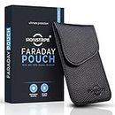 Ironstripe Faraday Pouch | Real Leather Faraday Bag for Key Fob Protector Pouch RFID Blocking | Premium Quality | Stylish Anti-theft Car Key Case/Jammer Signal Blocker for Keyless Entry Systems
