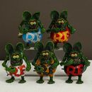 5pcs/lot 4" Hot sell Green Red RAT FINK PVC Action Figures  Kid toy Without Box