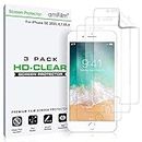 amFilm Screen Protector for Apple iPhone SE 2 (2020 2nd)/ SE 3 (2022 3rd), iPhone 8，7, 6S and 6 HD Clear, Flex Film, Case Friendly, PET Film, 3 Pack