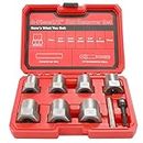 UYECOVE 9 Pcs Bolt Extractor Set Heavy Duty, 1/2' Drive Easy Out Bolt Extractor Set, Nut Extractor set Broken Bolt Extractor Kit for Removing Stripped Lug Nuts, Rounded off Nuts, Bolts, Studs
