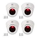 MX Dummy CCTV Camera/Dummy CCTV Dome Camera (Fake Camera No Audio/No Video) with Battery Operated Red Led Light is Ideal for Home, Office Dummy 4(PACKOF4)