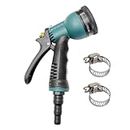 Aranya Greens 8 in 1 Hose Nozzel Spray with Metal Grip Lock | 8 Adjustable High Pressure Spray | Multi Use Hose Sprays
