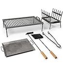 Hickory Summit argentine grill - argentinian gaucho grill - santa maria grill - argentinian parrilla set with all tools included - BBQ Parrilla Asado