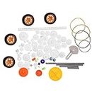 78pcs Plastic Gears and Pulleys, Plastic Gear Belt Pulley Worm Shaft Set Kit Gear Model DIY Accessories for Meet Your Different Replace Old or Broken Parts Needs