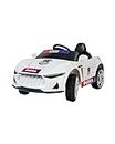 OLBRG Electric Police Car for Kids: a Thrilling Rechargeable Ride-on car Adventure Complete with Lights and Siren, Available in a Sleek White Design. Age 1 to 4 Year