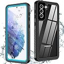 Oterkin for Samsung Galaxy S21 Case,S21 Waterproof Case with Built-in Screen Protector Dustproof Shockproof 360 Full Body Underwater Case for Samsung S21 5G 6.2inch Blue (2021)