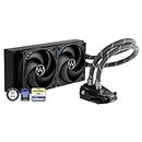 ARCTIC Liquid Freezer II 240 - Multi-Compatible All-in-One CPU AIO Water Cooler, Compatible with Intel & AMD, Efficient PWM Controlled Pump, Fan Speed: 200-1800 RPM, LGA1700 Compatible - Black