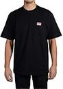 Ben Davis Men's Classic Label Short Sleeve Heavy Duty T-Shirt (Black, Large)
