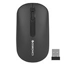 ZEBRONICS Pulse Wireless Mouse, Multi Connectivity, Dual Bluetooth, for Mac, Laptop, Computer, Tablet, 2.4GHz, 1200 DPI, Comfortable & Lightweight (Black)