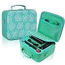 Large Carrying Storage Case for Nintendo Switch, New Leaf Crossing Hard Shell Travel Cases Fits Complete Switch System Console, Switch Dock,Pro Controller,Joy-Con Grip with 21 Games Cards Slots