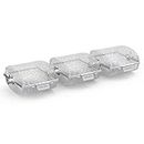 Onlyfire Rotisserie Grill Basket, 3 Pack Stainless Steel Rotisserie Accessory for Any Grill, Fits for 1/2" Hexagon, 3/8" Hexagon, 3/8" Square & 5/16" Square Spit Rod, Global Patent